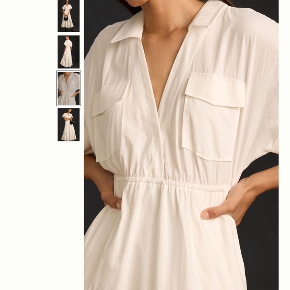 Anthropologie Maeve Short-Sleeve V-Neck Tiered Maxi Dress - Picture 4 of 4